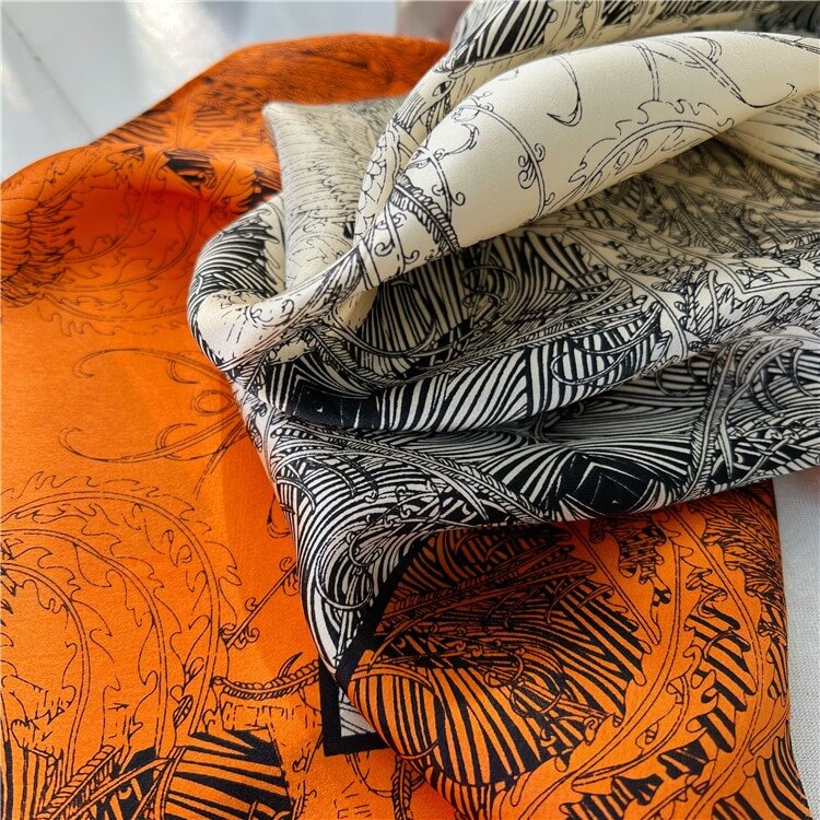 Fashion Mulberry Silk Hair Scarf Square Vintage Style