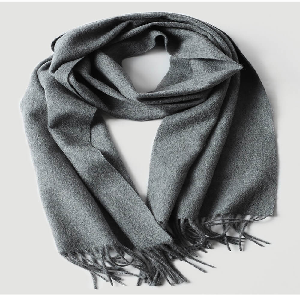 Water Pattern Grey Cashmere Scarf