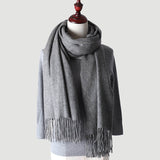 Load image into Gallery viewer, Water Pattern Grey cashmere Wrap
