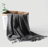 Load image into Gallery viewer, Water Pattern Grey cashmere Wrap