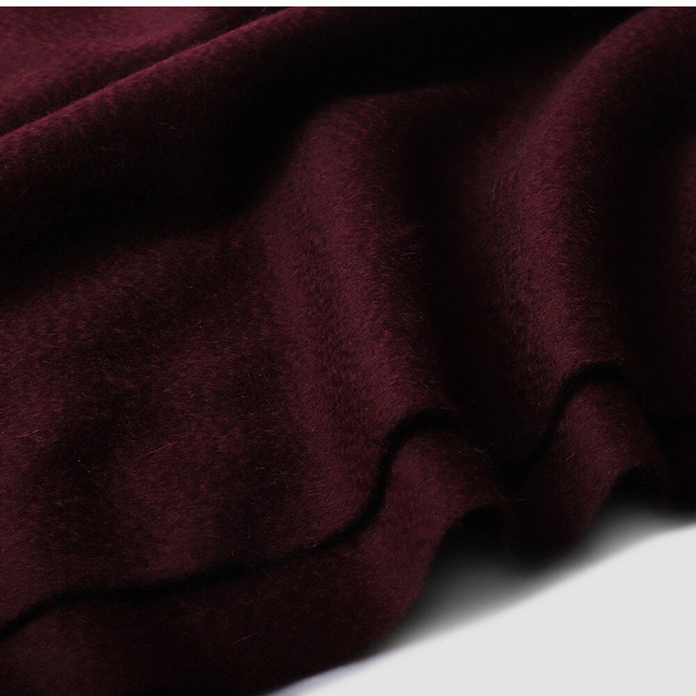 Wrap en cachemire rouge à motif d'eau