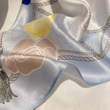 Charger l&#39;image dans la galerie, Foulard en Soie Beige 35x35