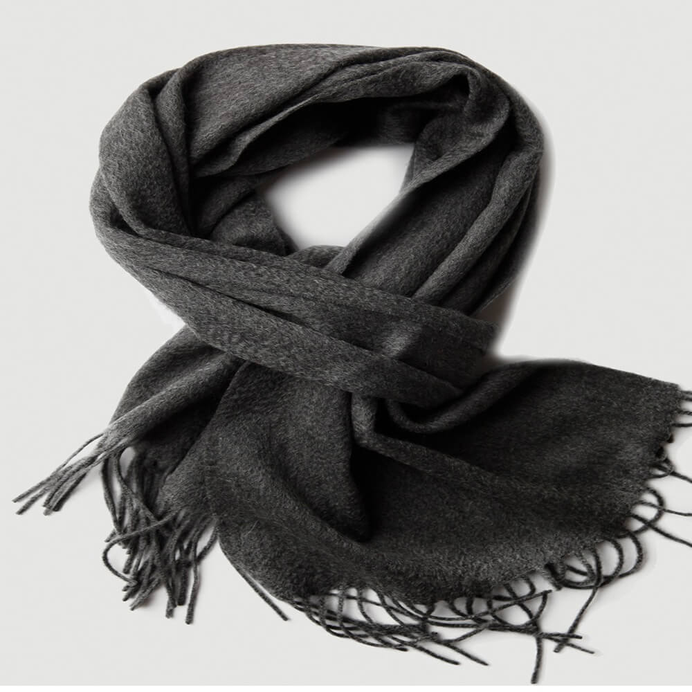 Water Pattern Grey Cashmere Scarf
