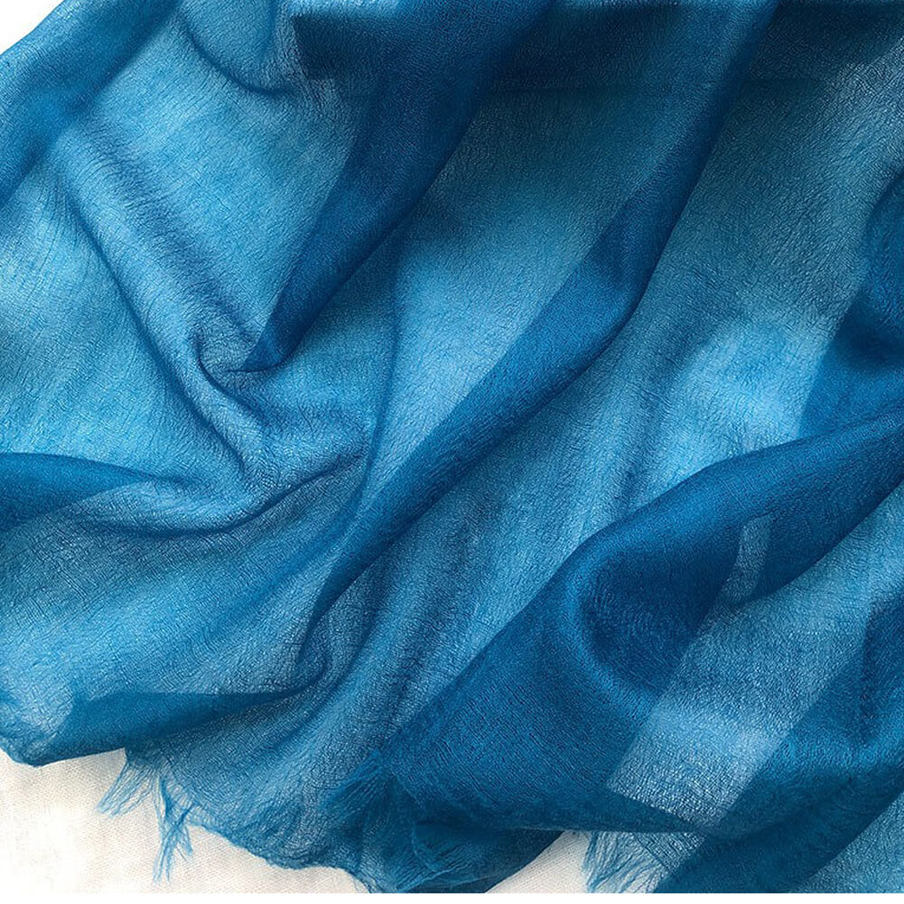 300S Blue Lightweight Cashmere Shawl Wrap