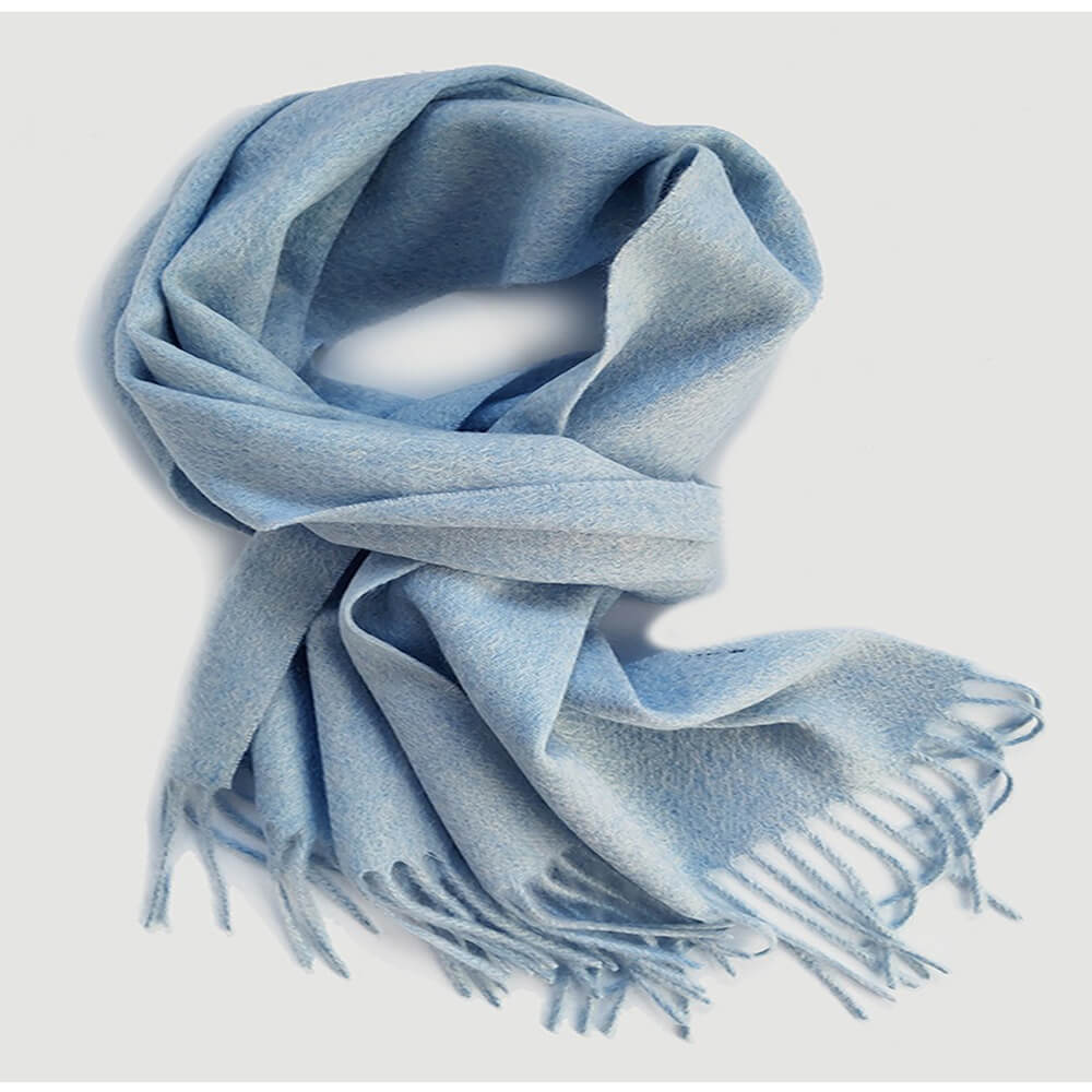 Water Pattern Light Blue Cashmere Scarf