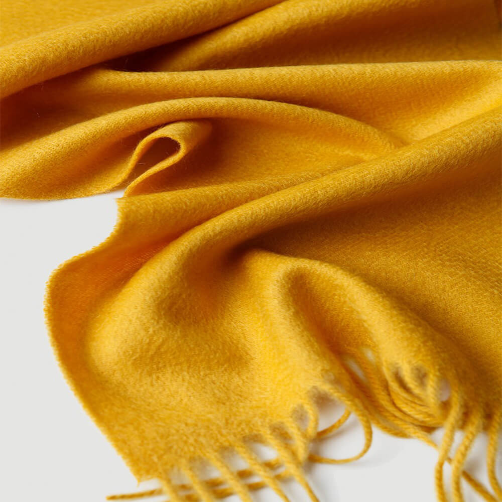 Water Pattern Yellow Cashmere Scarf