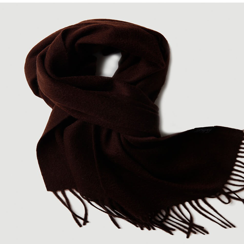 Water Pattern Brown Cashmere Scarf
