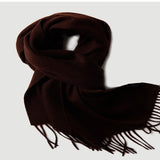 Laden Sie das Bild in den Galerie-Viewer, Brauner Kaschmirschal mit Wassermuster