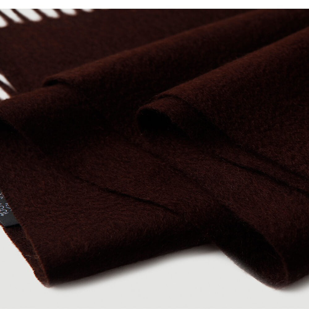 Water Pattern Brown Cashmere Scarf