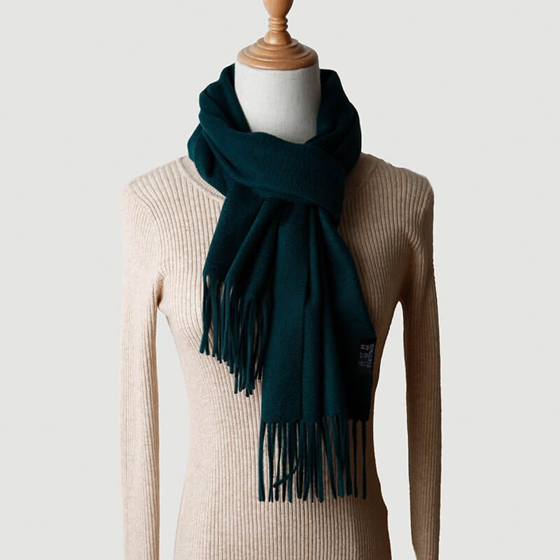 Water Pattern Dark  Green Cashmere Scarf