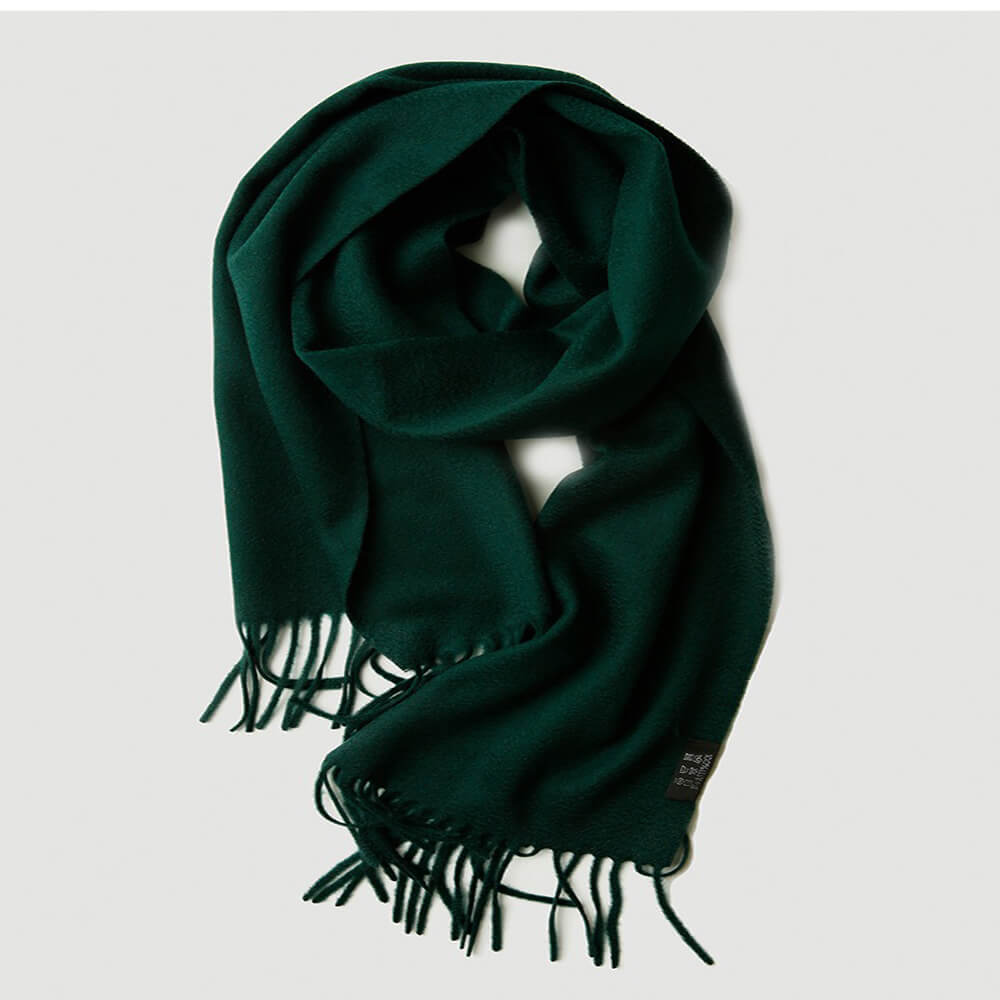 Water Pattern Dark  Green Cashmere Scarf