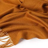 Load image into Gallery viewer, Gold Cashmere Water Ripple Fringe Shawl