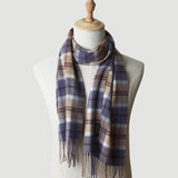 Charger l&#39;image dans la galerie, Écharpe d&#39;hiver en cachemire à carreaux pour hommes