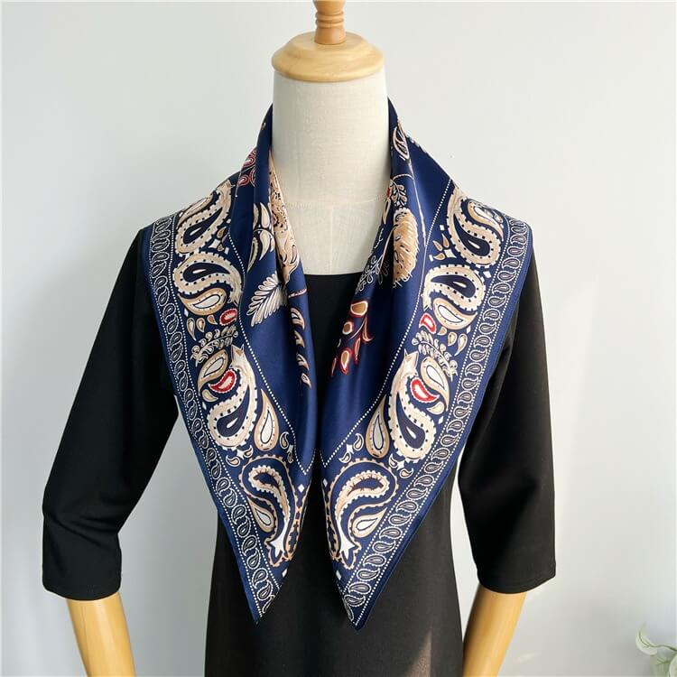 100% Fashion Mulberry Silk Head Scarf  Real Silk Hair Scarf Square