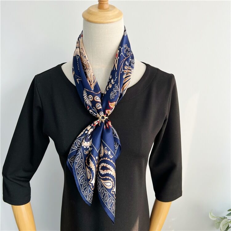 Foulard carré en soie de mûrier, foulard de tête en vraie soie, à la mode, 100%