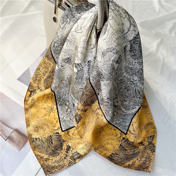 Fashion Mulberry Silk Hair Scarf Square Vintage Style
