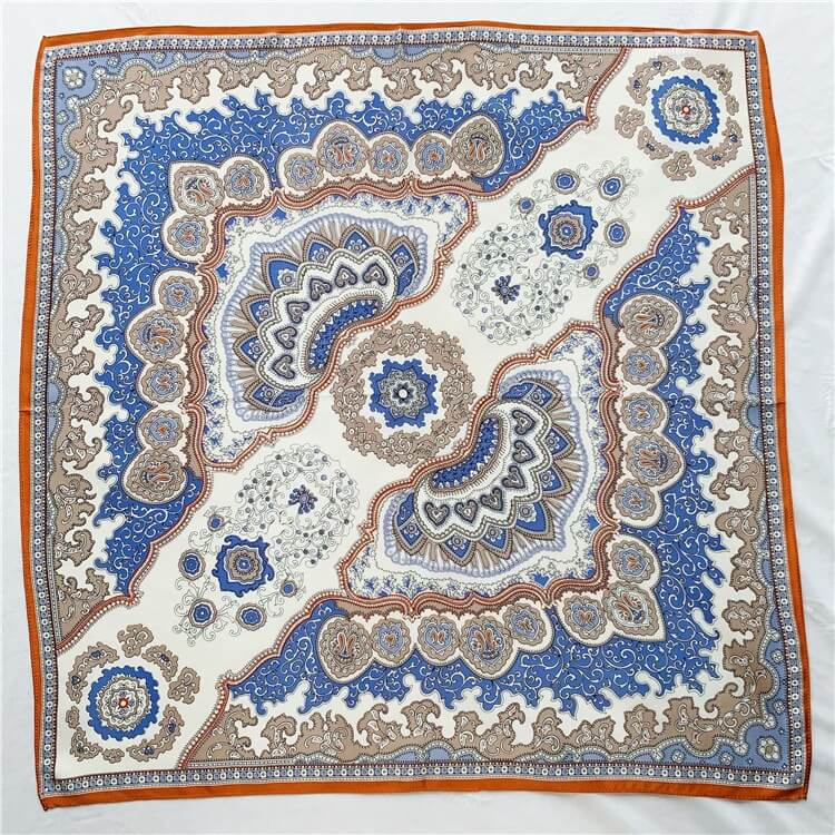 100% Pure Mulberry Silk Scarf for Women Square Head Hair Wrapping