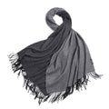 Abrigo de cachemir gris oscuro de doble cara