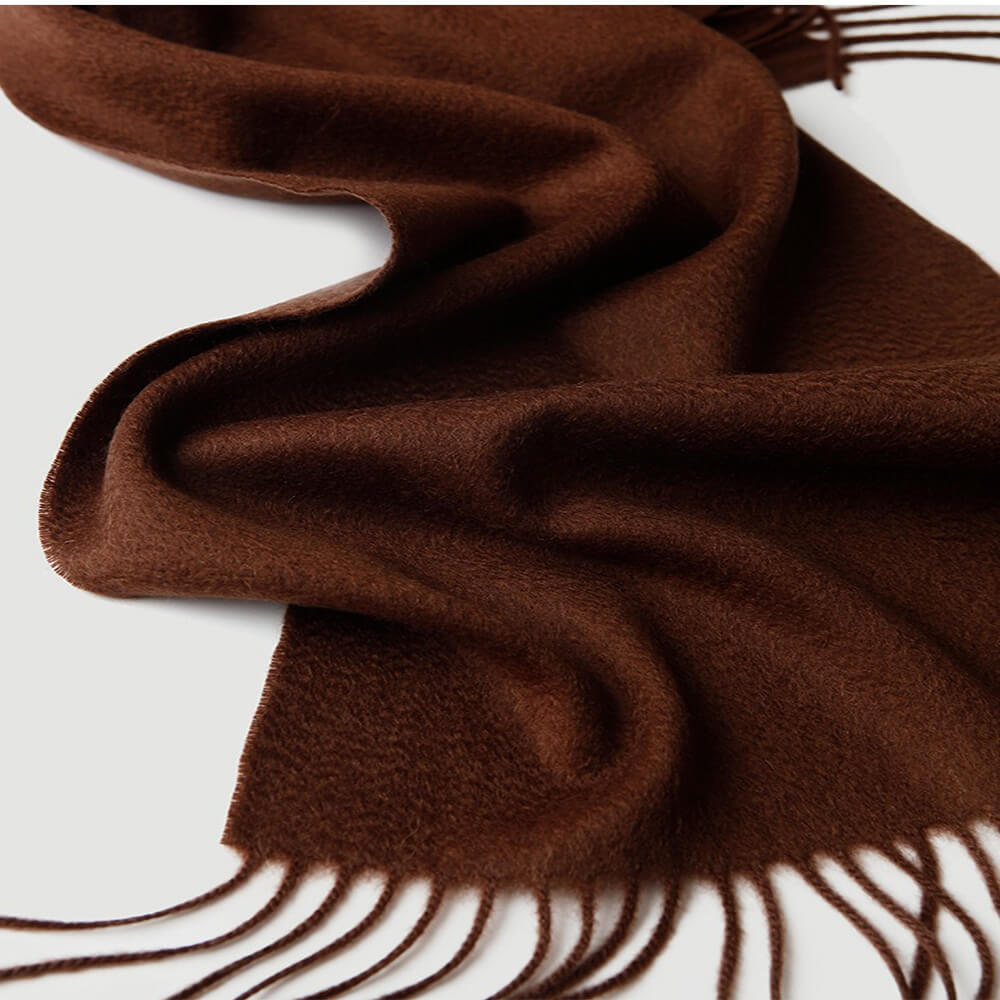 Water Pattern Brown Cashmere Scarf