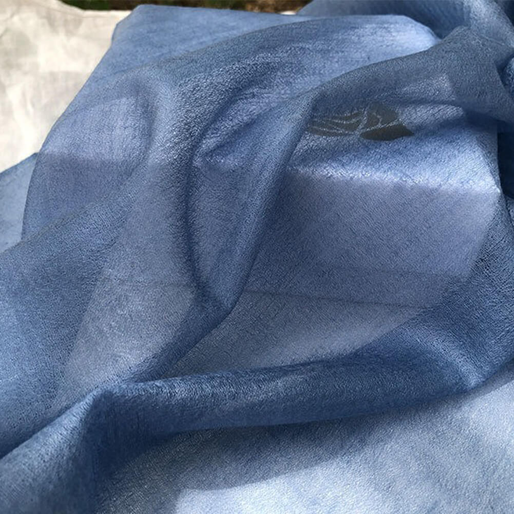 300S Blue Lightweight Cashmere Shawl Wrap