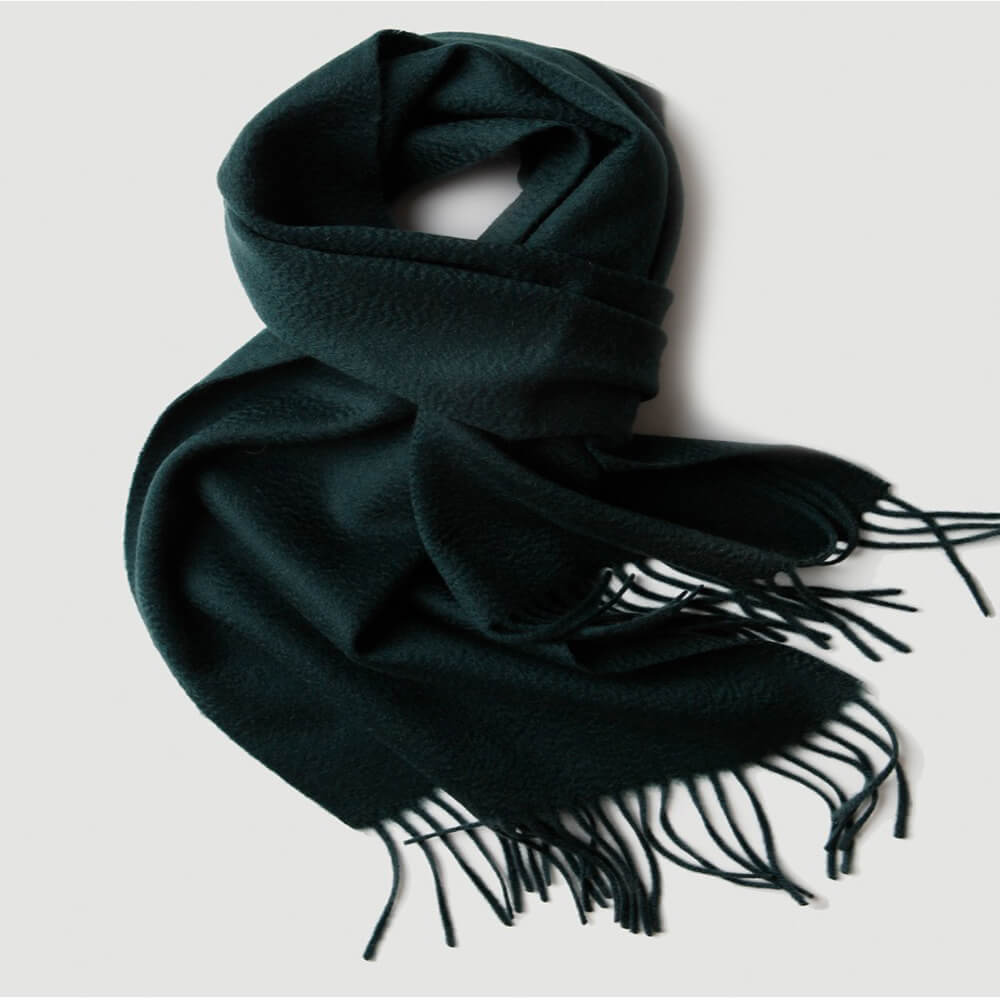 Water Pattern Dark  Green Cashmere Scarf