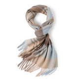 Charger l&#39;image dans la galerie, Écharpe à franges en cachemire camel