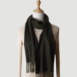 Load image into Gallery viewer, Water Pattern Dark  Green Cashmere Scarf