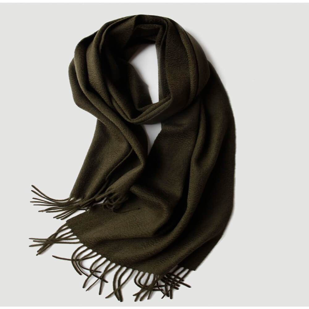 Water Pattern Dark  Green Cashmere Scarf