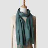 Load image into Gallery viewer, Water Pattern Green Cashmere Scarf
