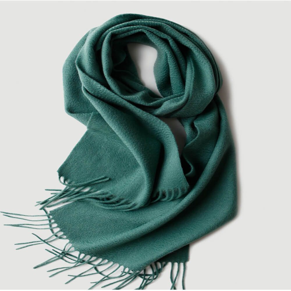Water Pattern Green Cashmere Scarf