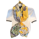 Charger l&#39;image dans la galerie, Foulard en soie montgolfière 35x35