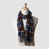 Charger l&#39;image dans la galerie, Écharpe d&#39;hiver en cachemire à carreaux pour hommes