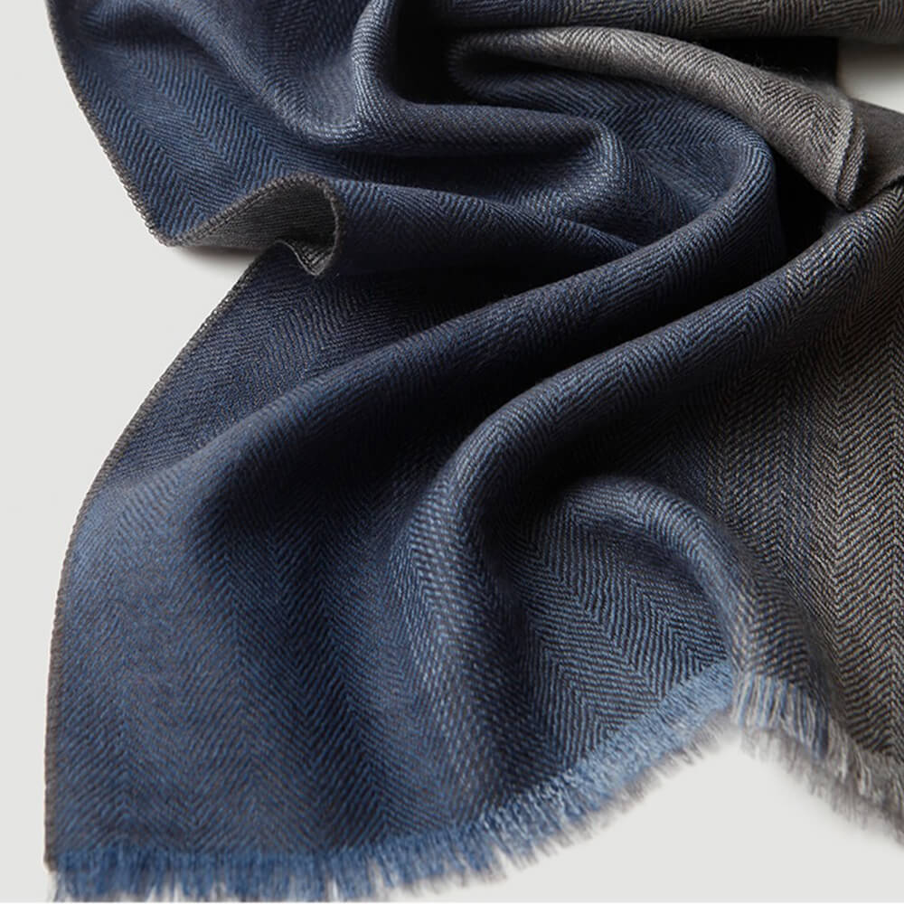 Men's Worsted Multi-Color Cashmere Scarf