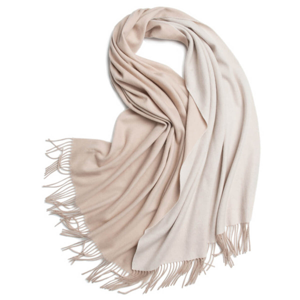 Écharpe couverture double face camel pour hommes