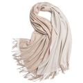 Écharpe couverture double face camel pour hommes