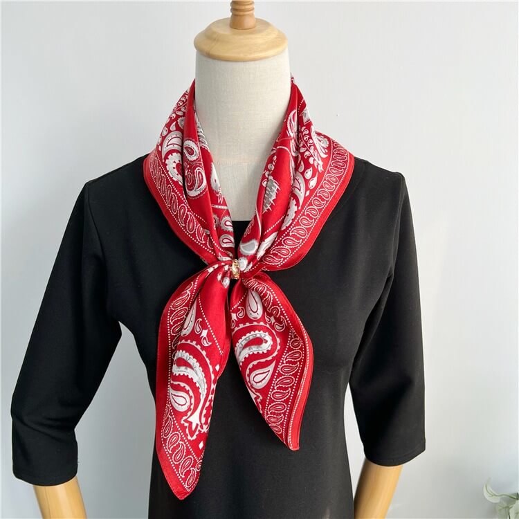 Foulard carré en soie de mûrier, foulard de tête en vraie soie, à la mode, 100%