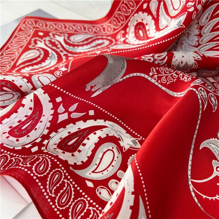 Foulard carré en soie de mûrier, foulard de tête en vraie soie, à la mode, 100%
