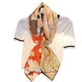 Charger l&#39;image dans la galerie, Foulard en soie montgolfière 35x35