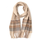 Charger l&#39;image dans la galerie, Écharpe à franges en cachemire camel