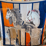Charger l&#39;image dans la galerie, Foulard en Soie Cheval 35x35