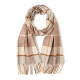 Charger l&#39;image dans la galerie, Écharpe à franges en cachemire camel