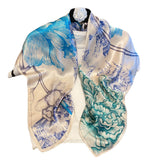 Laden Sie das Bild in den Galerie-Viewer, 35&quot; bunter quadratischer Seidenschal