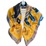 Charger l&#39;image dans la galerie, Foulard en soie fleurie 35x35