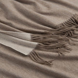 Load image into Gallery viewer, Double-Faced Brown Cashmere Wrap Blanket Scarf