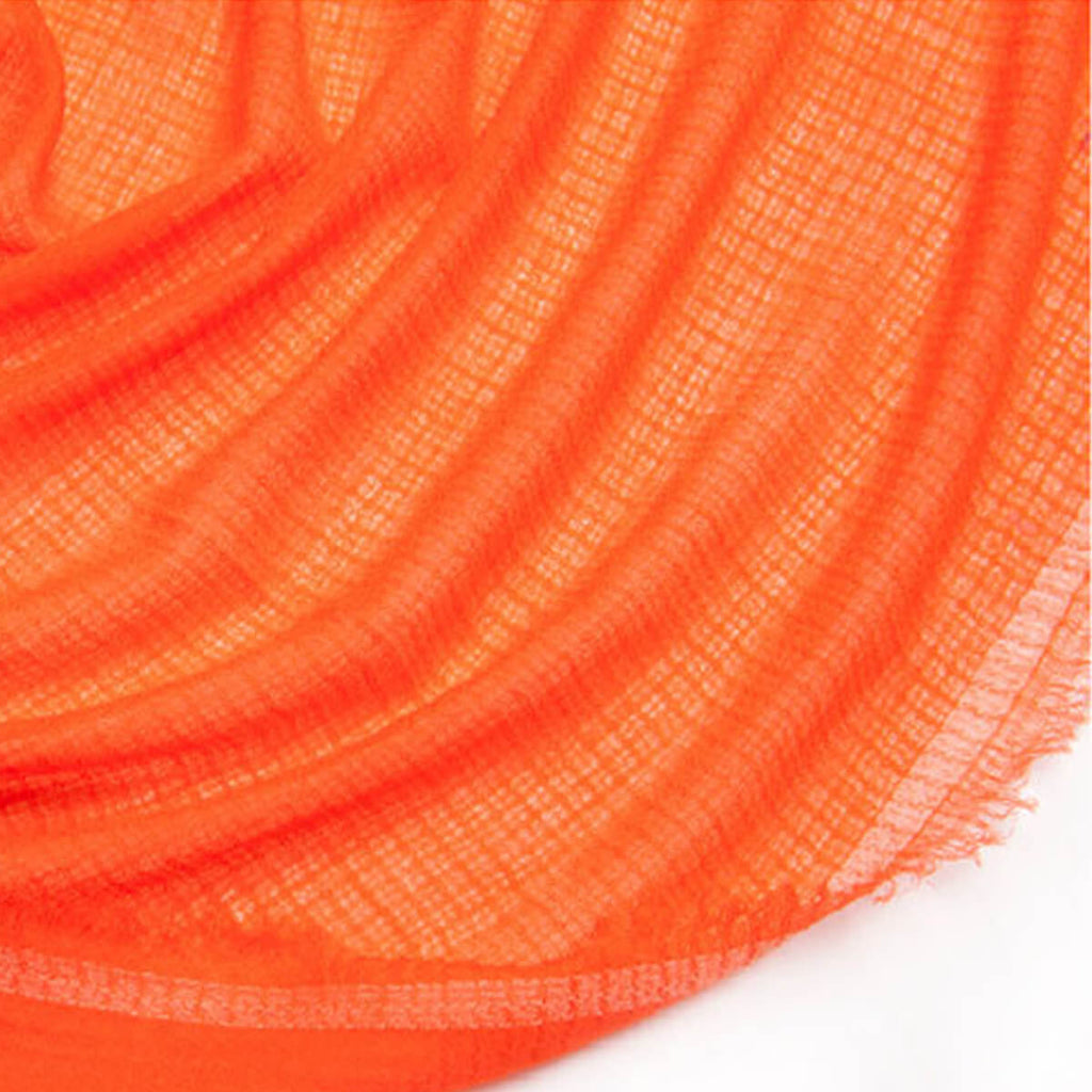 Orange Superfine Wool Shawl