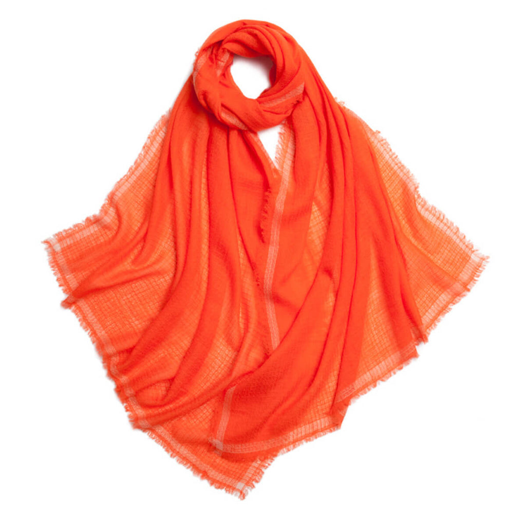 Orange Superfine Wool Shawl