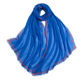 Cargar imagen en el visor de la galería, Mantón de lana extrafina azul royal