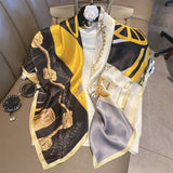 Laden Sie das Bild in den Galerie-Viewer, 35&quot; bunter quadratischer Seidenschal