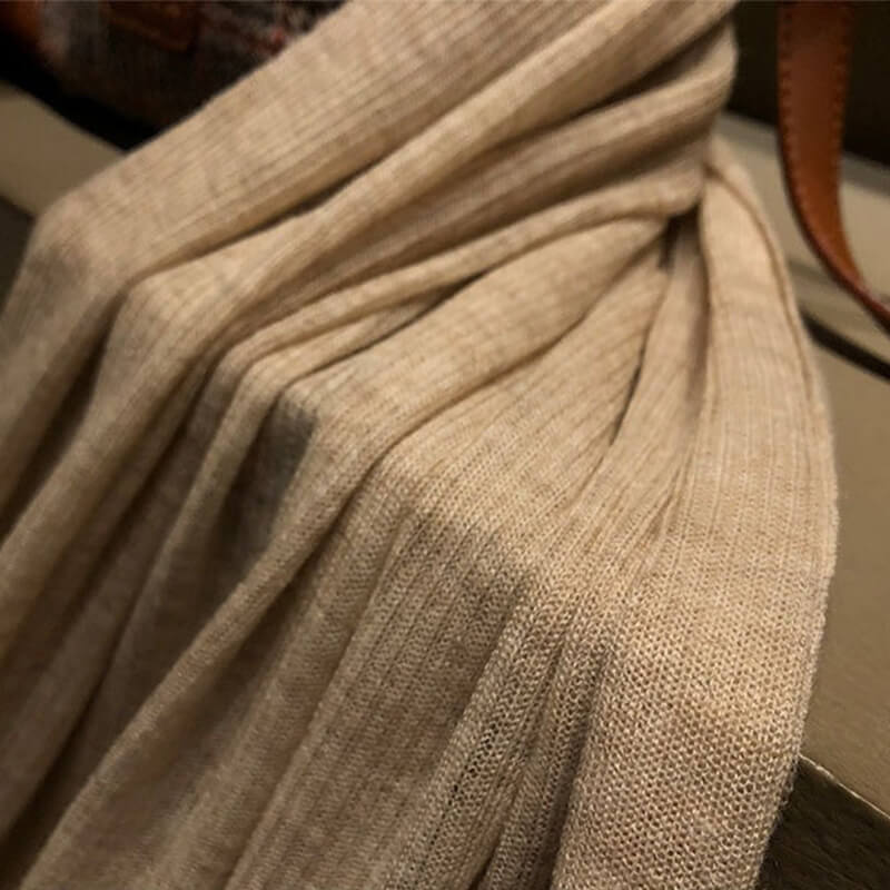 Apricot Knitted Cashmere Wrap