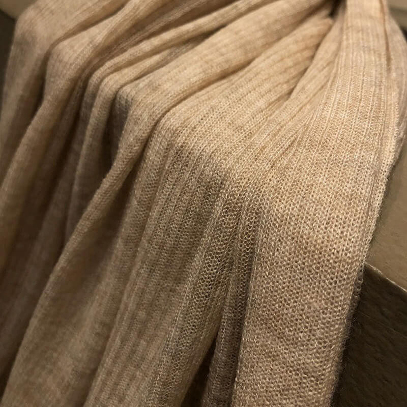 Apricot Knitted Cashmere Wrap